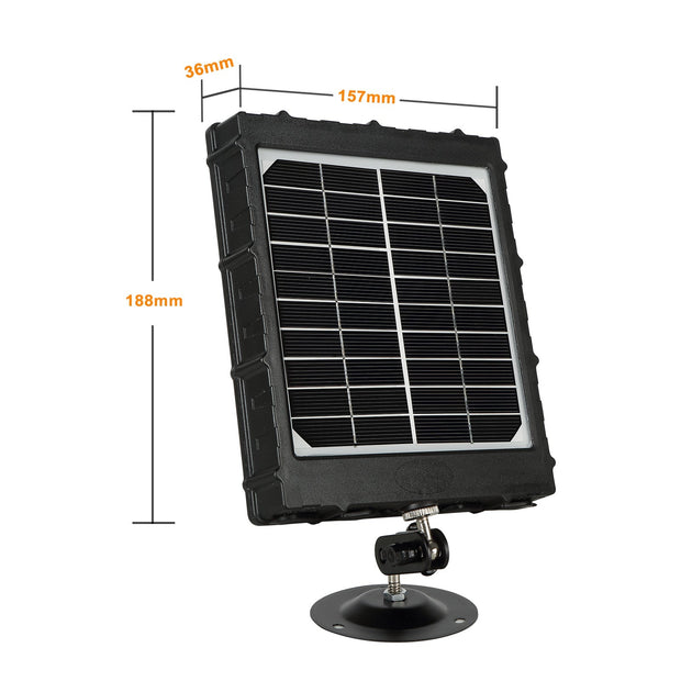 Paket med Solpaneler och WiFi Viltkamera 32MP HD 1296P Mörkerseende och Rörelsedetektor No Glow, 940nm Infraröd, IP66 Vattentät för Utomhus och Vilda Djur| W600 Grå