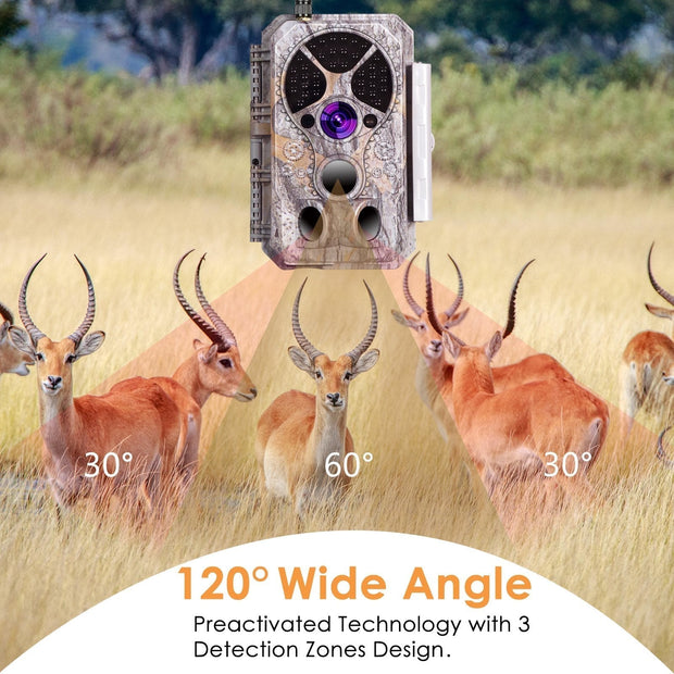 Bluetooth Wireless WIFI Game Trail Cameras for Wildlife Observation & Home Backyard Security Night Vision Motion Activated