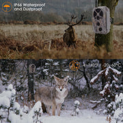 Wireless Bluetooth Wildlife Trail Camera with Night Vision Motion Activated 32MP 1296P Waterproof for Hunting, Home Security