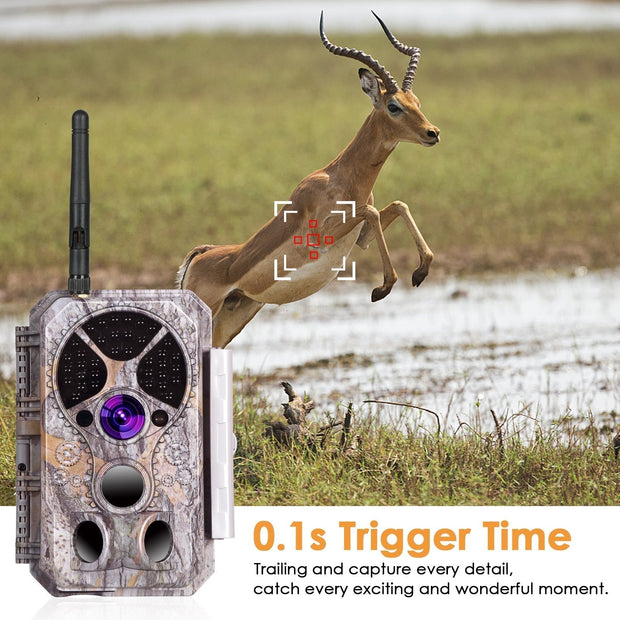 Bluetooth Wireless WIFI Game Trail Cameras for Wildlife Observation & Home Backyard Security Night Vision Motion Activated