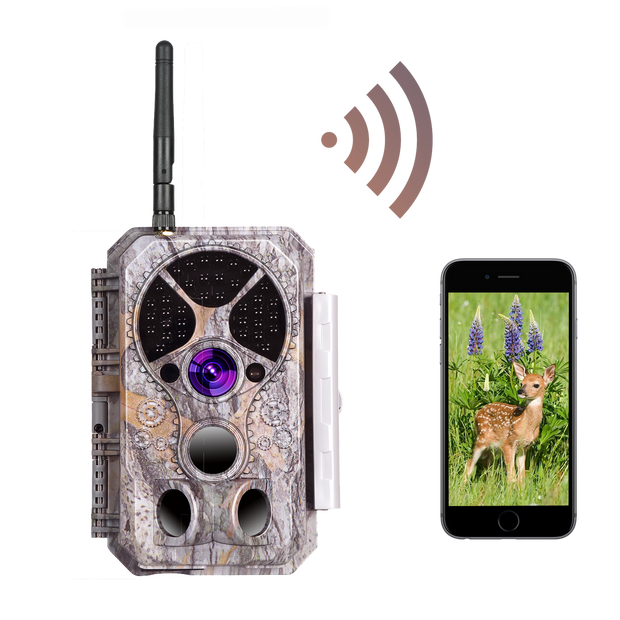 Paket med Solpaneler och WiFi Åtelkamera 32 MP HD 1296P med Mörkerseende och Rörelsedetektering, 940nm Infraröd ,IP66 Vattentät,för Bakgård, Trädgård, Bondgård|A350W Grå