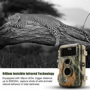 2-Pack Wildlife Trail Camera with No Glow Night Vision 0.1S Trigger Motion Activated 24MP 1296P IP66 Waterproof for Hunting & home security