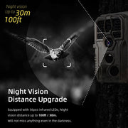 2-Pack Wildlife Trail Camera with Night Vision Motion Activated 0.1S Trigger Speed 24MP 1296P IP66 Waterproof for Hunting & home security | A280