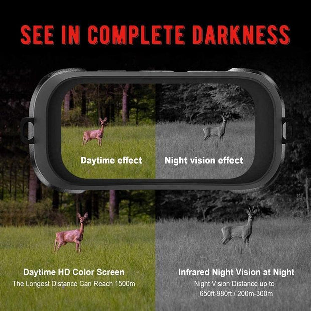 Digitala Mörkerseendeglasögon & Kikare med LCD-skärm Spårning upp till 300 m HD Infraröd (IR) med Foto & Video för Spotting, Jakt Vilda Djur