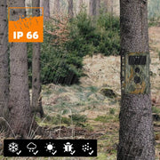 Wildlife Trail Camera with No Glow Night Vision 0.1S Trigger Motion Activated 24MP 1296P IP66 Waterproof for Hunting & home security