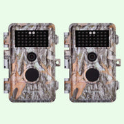 Wildlife Trail Camera with No Glow Night Vision 0.1S Trigger Motion Activated 24MP 1296P IP66 Waterproof for Hunting & home security