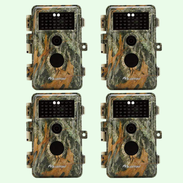 Wildlife Trail Camera with No Glow Night Vision 0.1S Trigger Motion Activated 24MP 1296P IP66 Waterproof for Hunting & home security