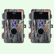 Wildlife Trail Camera with No Glow Night Vision 0.1S Trigger Motion Activated 24MP 1296P IP66 Waterproof for Hunting & home security