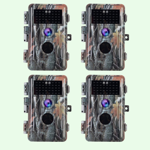 Wildlife Trail Camera with No Glow Night Vision 0.1S Trigger Motion Activated 24MP 1296P IP66 Waterproof for Hunting & home security