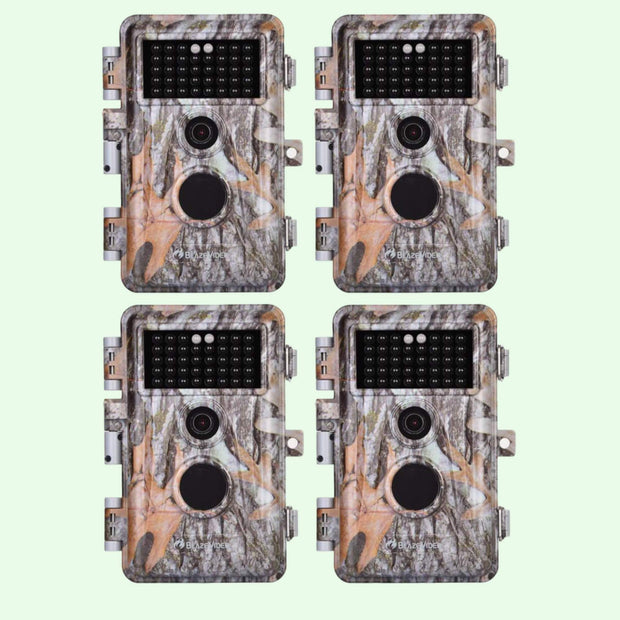 Wildlife Trail Camera with No Glow Night Vision 0.1S Trigger Motion Activated 24MP 1296P IP66 Waterproof for Hunting & home security