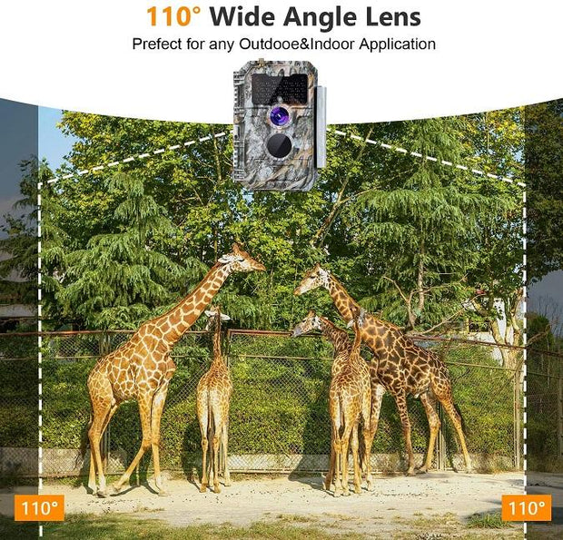 Wireless Bluetooth WiFi Game Trail Deer Camera 24MP 1296P Video Night Vision No Glow Motion Activated Waterproof Photo & Video Model